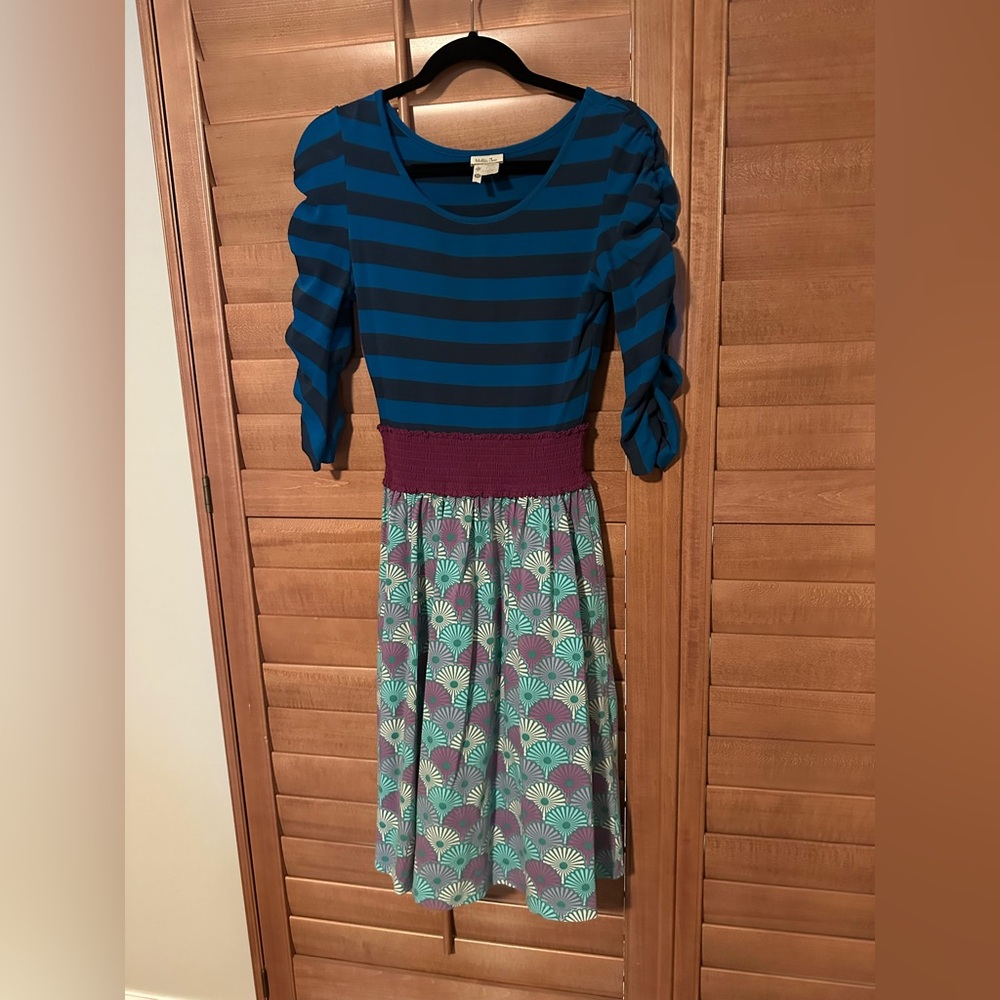 Matilda Jane Teal and Navy Striped Top